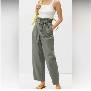 Everlane green paper bag pants size L